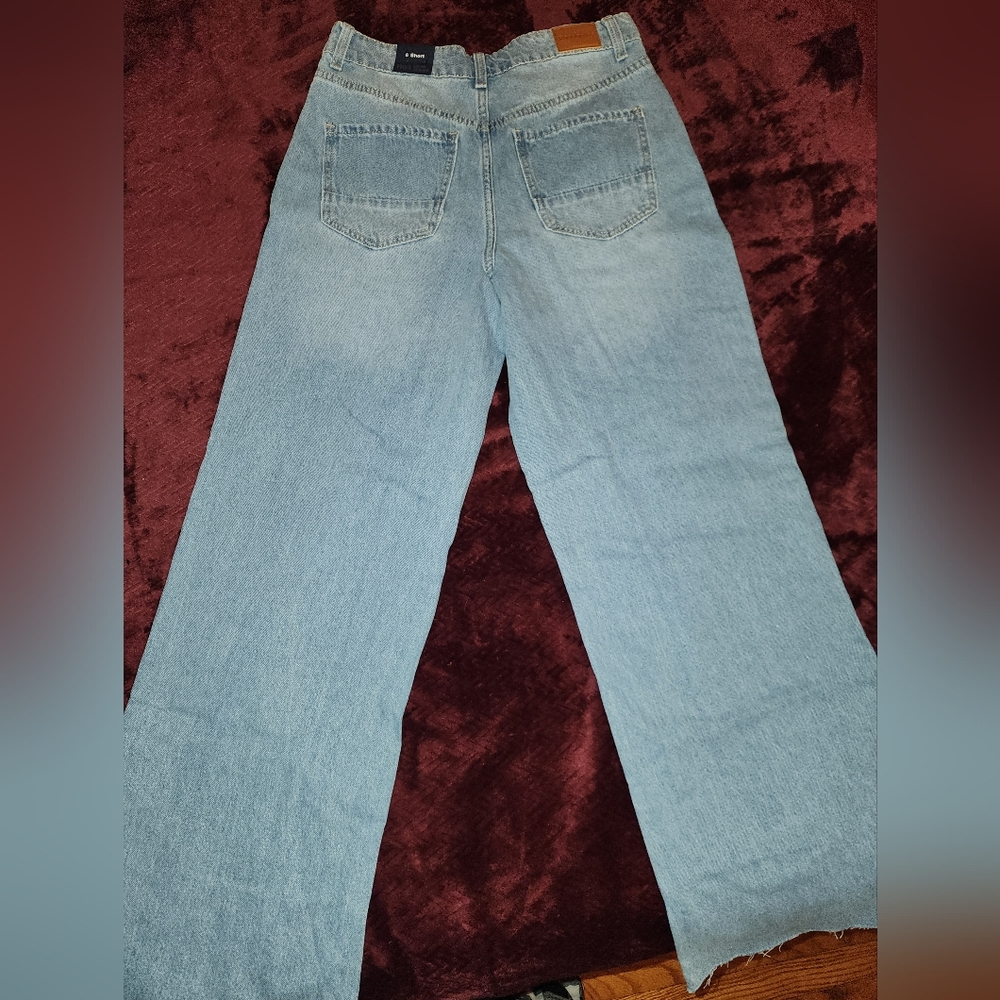Rhodanthe RO3 Mom Denim Jeans Womens Size 6 Short Wide Leg Color BlueNwt
